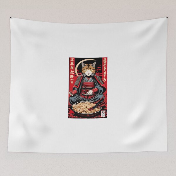 Item preview, cat japan culture with ramen designed and sold by KorArtStudio.