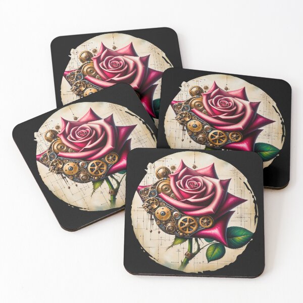 Item preview, Steampunk Red Rose Art Oval designed and sold by NovosArt.