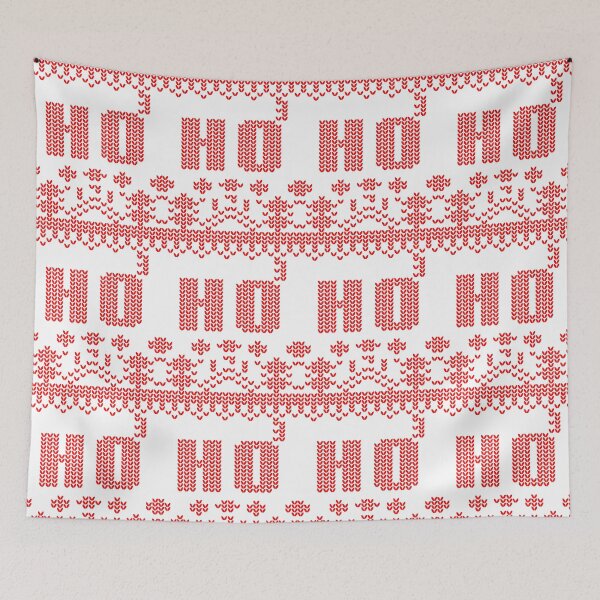 Item preview, ugliest Ugly Christmas Sweater Nordic Ho Ho Ho  designed and sold by LEILA ART SPACE.
