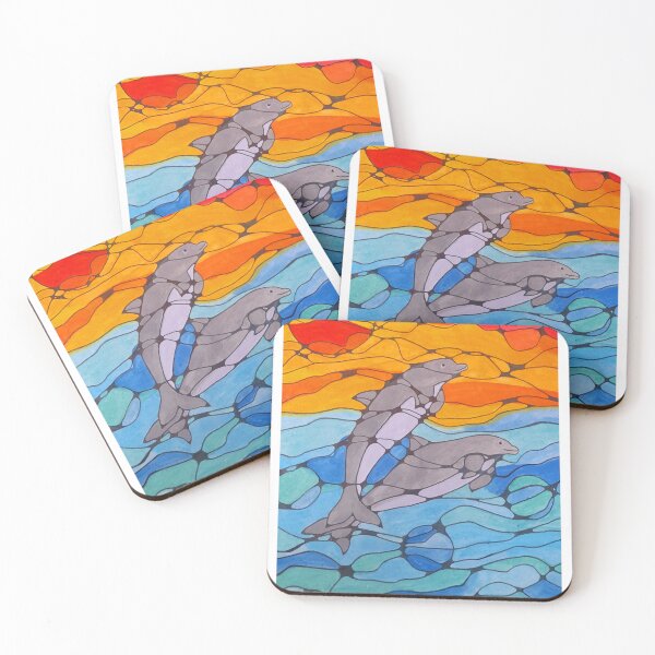 Item preview, Dolphins twinning under the sun  designed and sold by Kiruthikaarts.