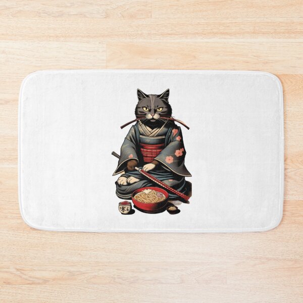 Item preview, cool black cat with ramen in japan designed and sold by KorArtStudio.
