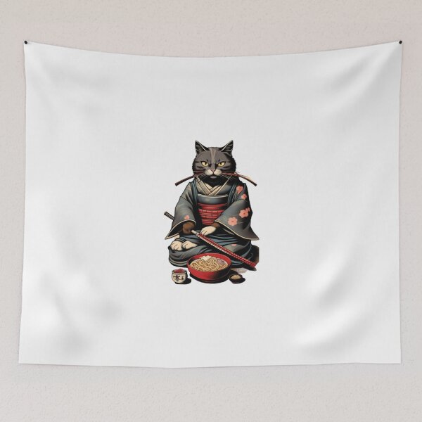 Item preview, cool black cat with ramen in japan designed and sold by KorArtStudio.