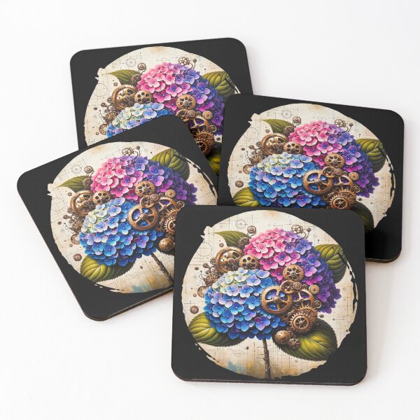 Item preview, Steampunk Hydrangea Art Oval designed and sold by NovosArt.