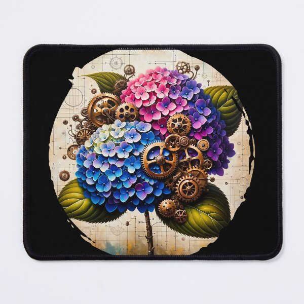 Item preview, Steampunk Hydrangea Art Oval designed and sold by NovosArt.