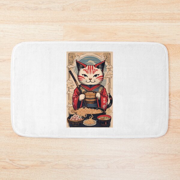 Item preview, cute cat with ramen in japan culture designed and sold by KorArtStudio.