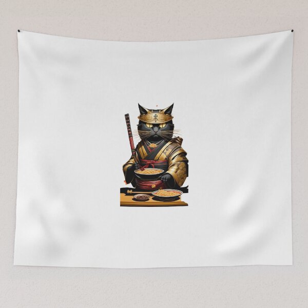 Item preview, cute black cat in japan culture  designed and sold by KorArtStudio.
