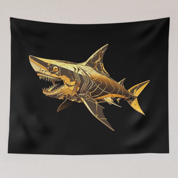 Item preview, gold shark designed and sold by skateras.