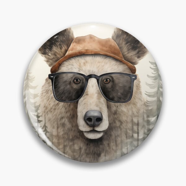 Item preview, Woodland Visionary: Bear with Glasses designed and sold by EnchantArtCo.