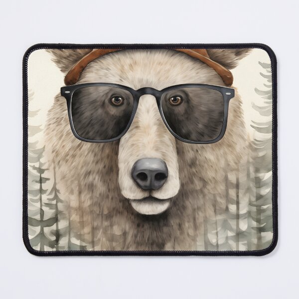Item preview, Woodland Visionary: Bear with Glasses designed and sold by EnchantArtCo.