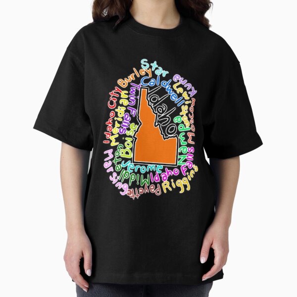 Item preview, Idaho map design with names designed and sold by Maws25.