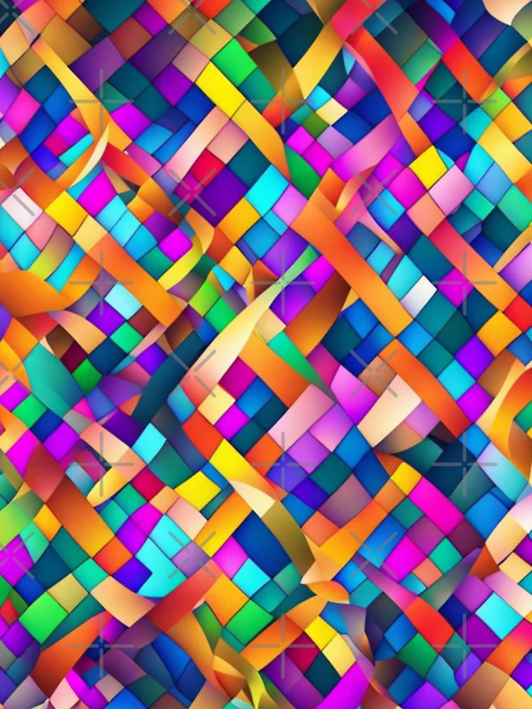 Thumbnail 4 of 4, iPhone Case, Abstract Colorful Ribbon Pattern designed and sold by calibrit.