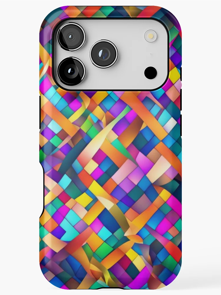 Thumbnail 1 of 4, iPhone Case, Abstract Colorful Ribbon Pattern designed and sold by calibrit.