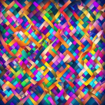 Artwork thumbnail, Abstract Colorful Ribbon Pattern by calibrit