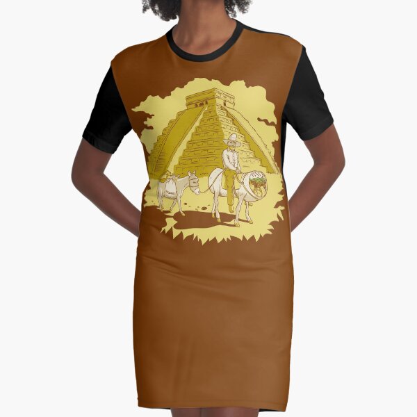 El Burrito Original (The Original Burrito) Graphic T-Shirt Dress
