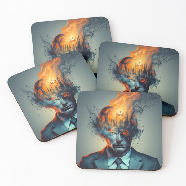 Item preview, burning head designed and sold by Robert Pląder.