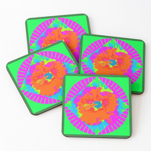 Item preview, Whimsical Orange flower neon carnival design by Iritof designed and sold by iritof.