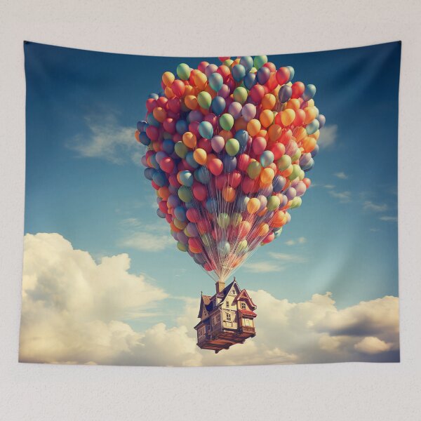 Item preview, House on Balloons 1 designed and sold by Red Witch Art.