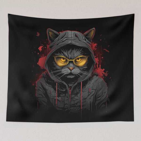 Item preview, Cool Hip Hop Rap Cat designed and sold by taujiart.