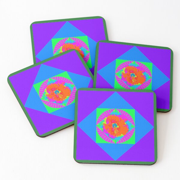 Item preview, Whimsical Purple Orange abstract flower design by Iritof designed and sold by iritof.