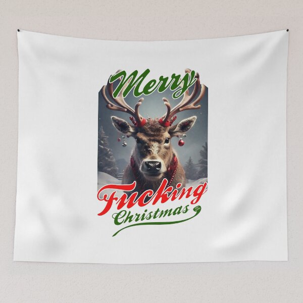 Item preview, Angry Reindeer; Merry Christmas;  designed and sold by StickerApe.