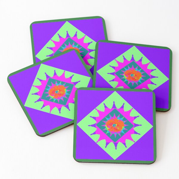 Item preview, Whimsical Purple Green abstract flower design by Iritof designed and sold by iritof.
