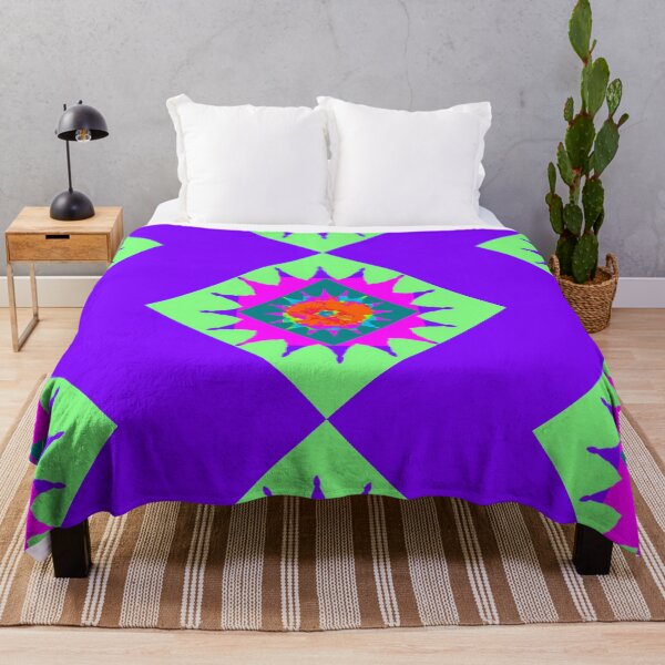 Item preview, Whimsical Purple Green abstract flower design by Iritof designed and sold by iritof.