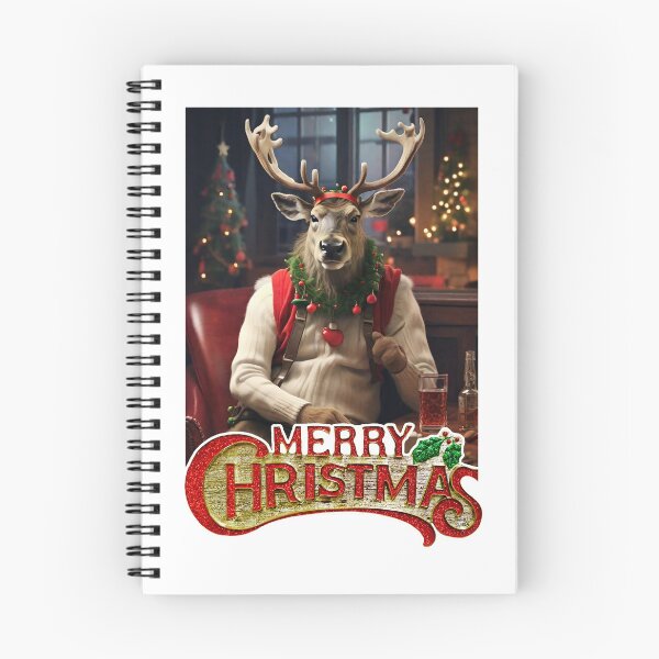 Item preview, Reindeer in Bar; Merry Christmas;  designed and sold by StickerApe.