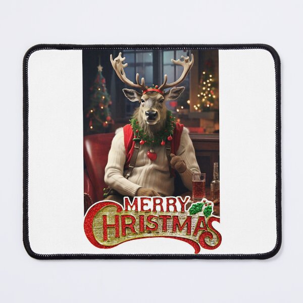 Item preview, Reindeer in Bar; Merry Christmas; designed and sold by StickerApe.