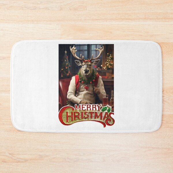 Item preview, Reindeer in Bar; Merry Christmas;  designed and sold by StickerApe.