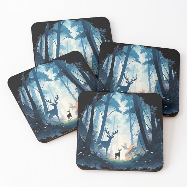 Item preview, deers in forest designed and sold by maniabx.