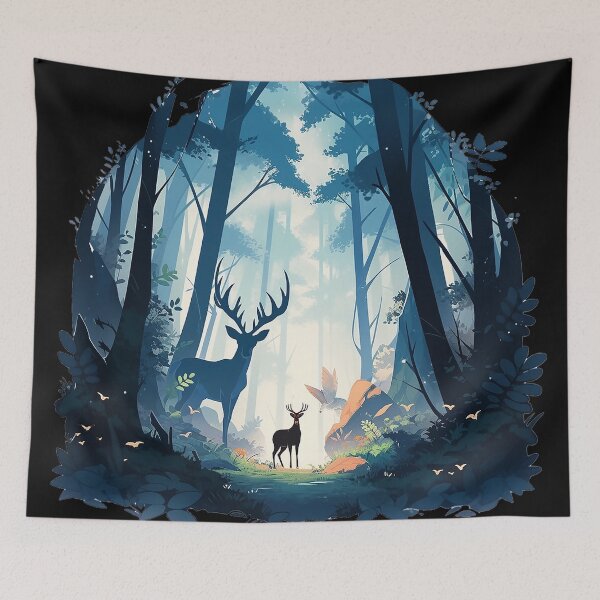 Item preview, deers in forest designed and sold by maniabx.