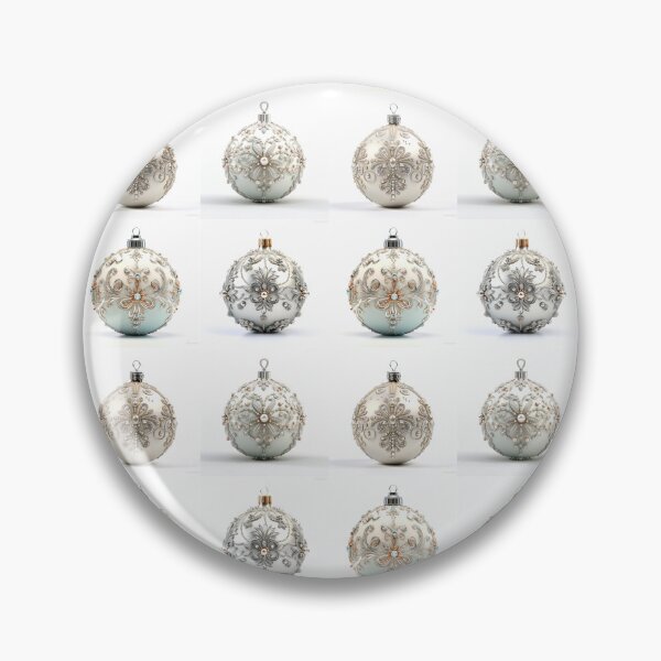 Item preview, Christmas tree balls, silver and gold, pattern designed and sold by silent-violin.