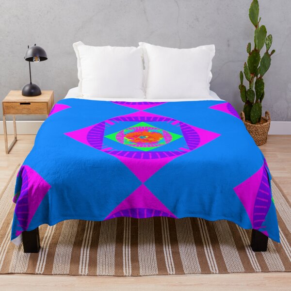 Item preview, Whimsical Neon Pink colors Orange abstract flower design by Iritof designed and sold by iritof.