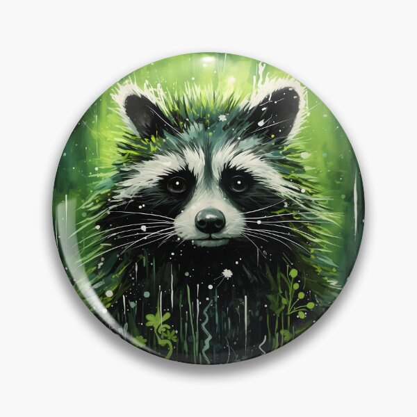 Item preview, Emerald Dream: Striking Raccoon in a Speedpainting Fantasy designed and sold by EnchantArtCo.