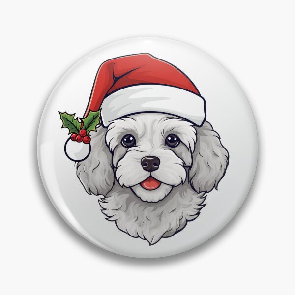 Item preview, Cavapoo and Cavoodle Christmas White Gray designed and sold by wotsthis.