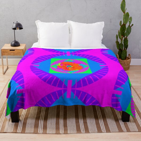 Item preview, Whimsical Neon Pink Orange abstract flower design by Iritof designed and sold by iritof.