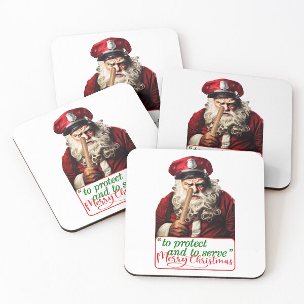 Item preview, Police as Santa Claus; Merry Christmas;  designed and sold by StickerApe.