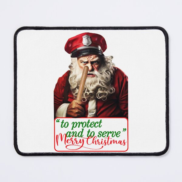 Item preview, Police as Santa Claus; Merry Christmas; designed and sold by StickerApe.