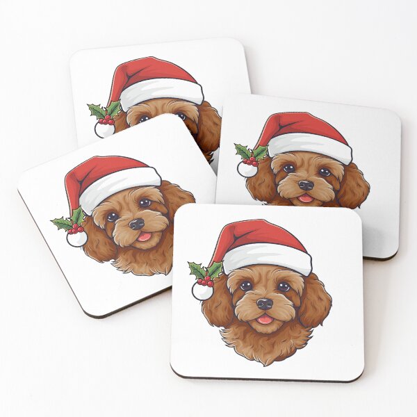 Item preview, Cavapoo and Cavoodle Christmas Ruby Red designed and sold by wotsthis.