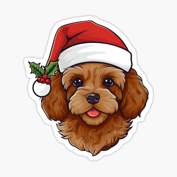 Item preview, Cavapoo and Cavoodle Christmas Ruby Red designed and sold by wotsthis.