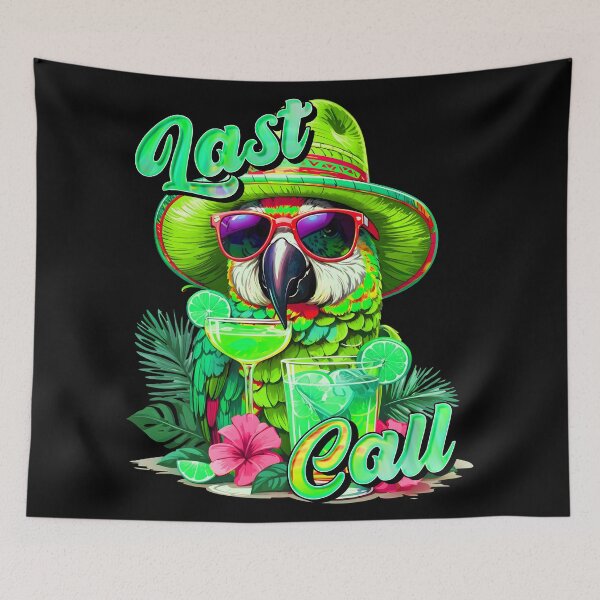 Item preview, Last call Margarita Colorful Parrot designed and sold by MindWave THC.