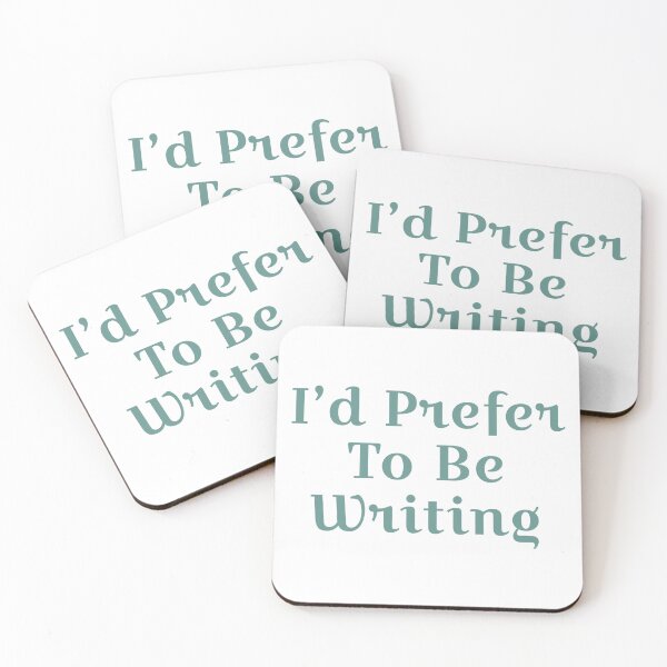Item preview, I'd Prefer To Be Writing (Green) designed and sold by Abralacazamra.