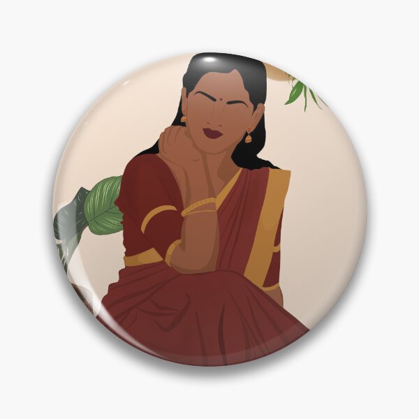 Item preview,   Indian Women In half Saree Art designed and sold by ThePurplePrints.