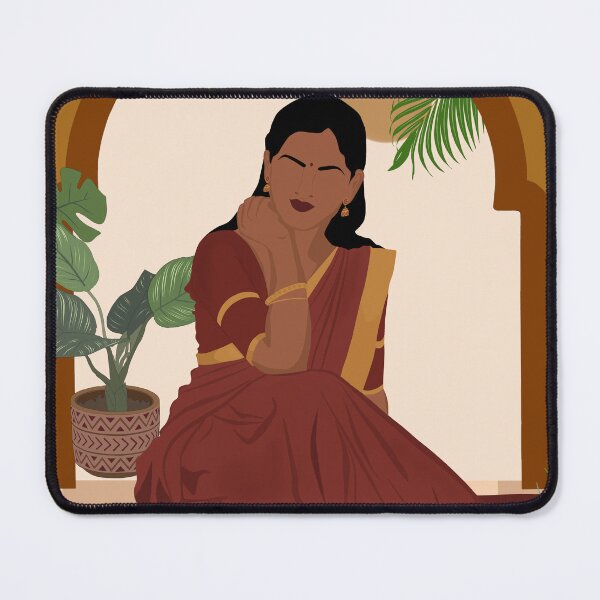 Item preview,   Indian Women In half Saree Art designed and sold by ThePurplePrints.