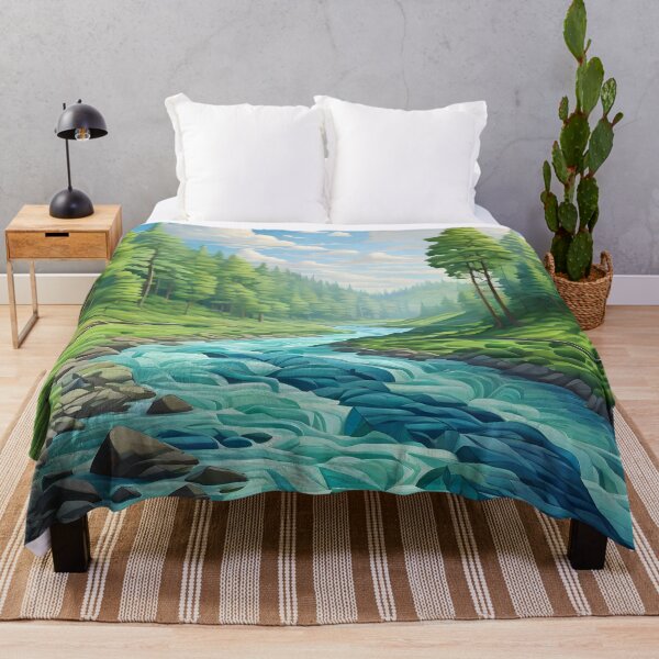 Item preview, “A forest with a river running through it.” designed and sold by Best-Art-32.
