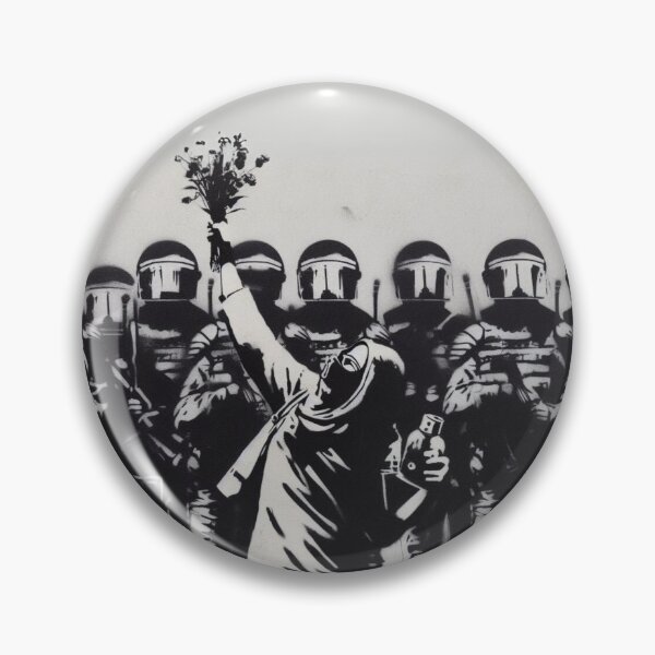 Item preview, Rage Flower Bomber - Banksy-inspired art designed and sold by pixelatedworld.