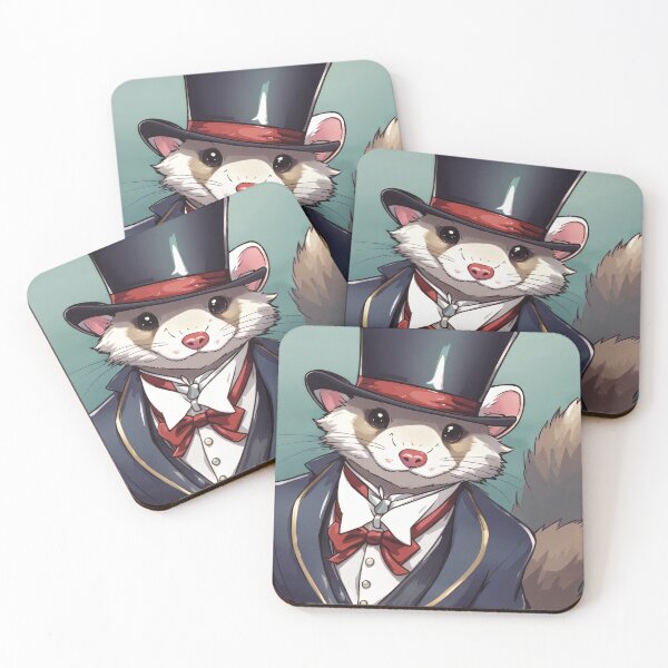 Item preview, Dapper Ferret in Top Hat designed and sold by mkydee.