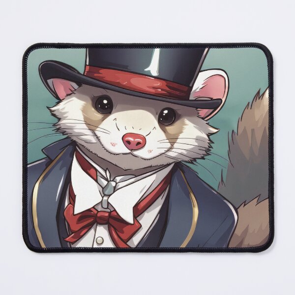 Item preview, Dapper Ferret in Top Hat designed and sold by mkydee.