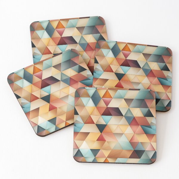 Item preview, Triangular Forms in Harmony, Random, Retro Colours  designed and sold by stRAWprints.