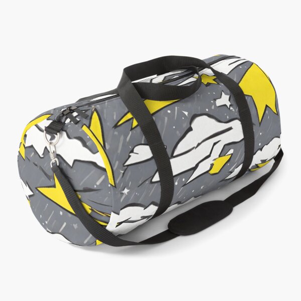 Aperçu de l'œuvre Modèle sans couture de nuages, d'éclairs et d'étoiles créée et vendue par 2R2iShop.
